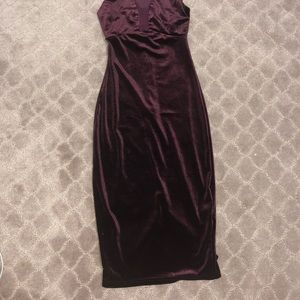 Midi burgundy maroon midi dress
